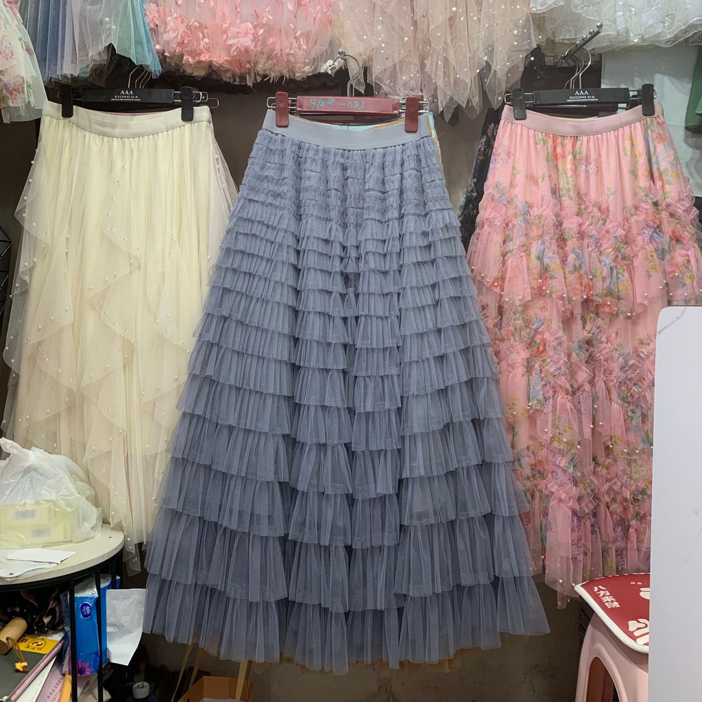 Fashion Mesh Cake Skirt for Women