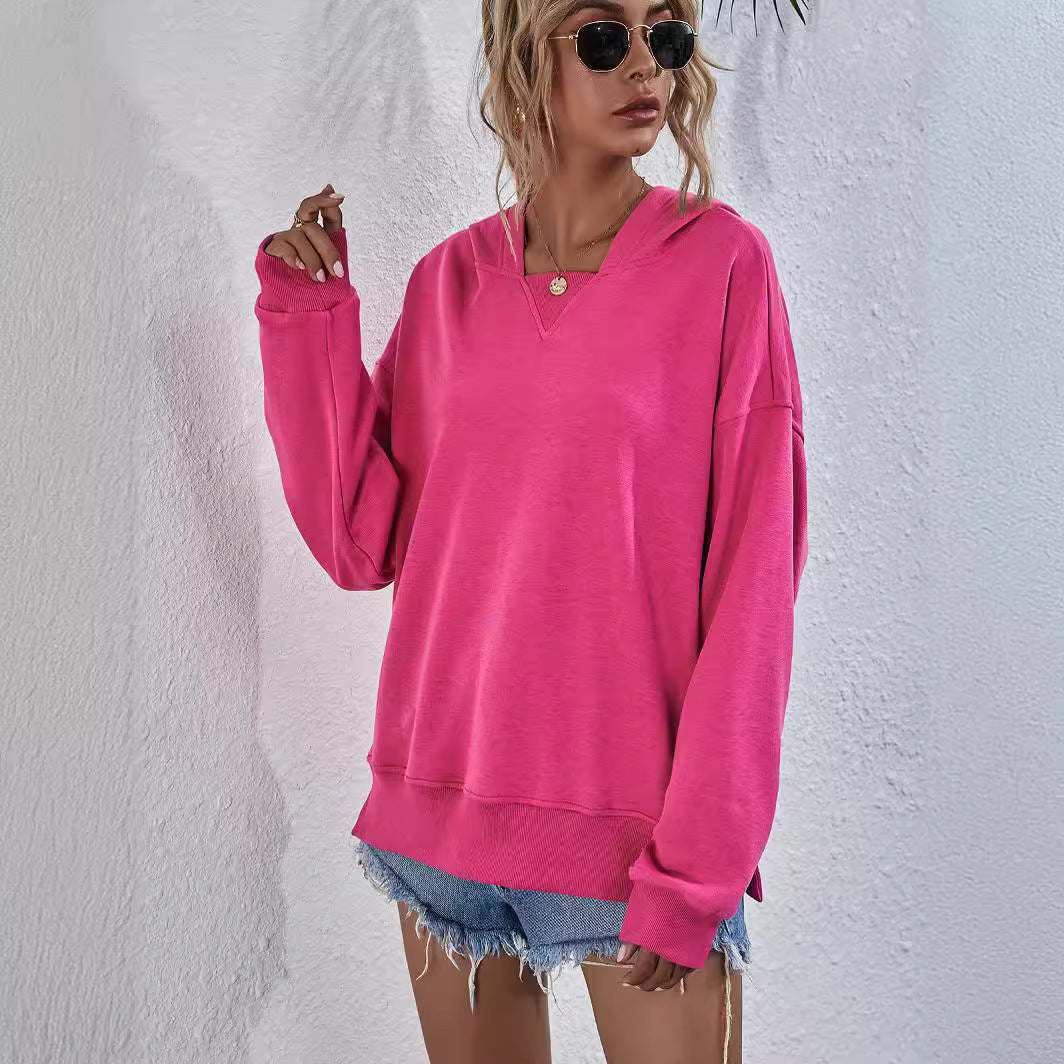 Thick-fabric hooded casual hoodie