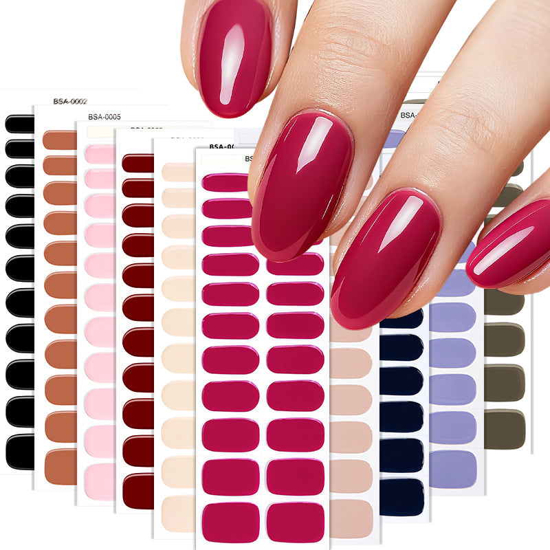 No-Bake Gel Nail Stickers Waterproof Nail Wraps