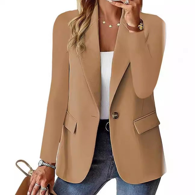 Solid-color small suit jacket
