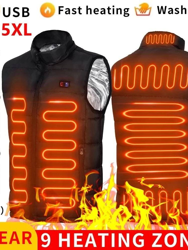 USB Electric Heated Vest with Multiple Heating Zones