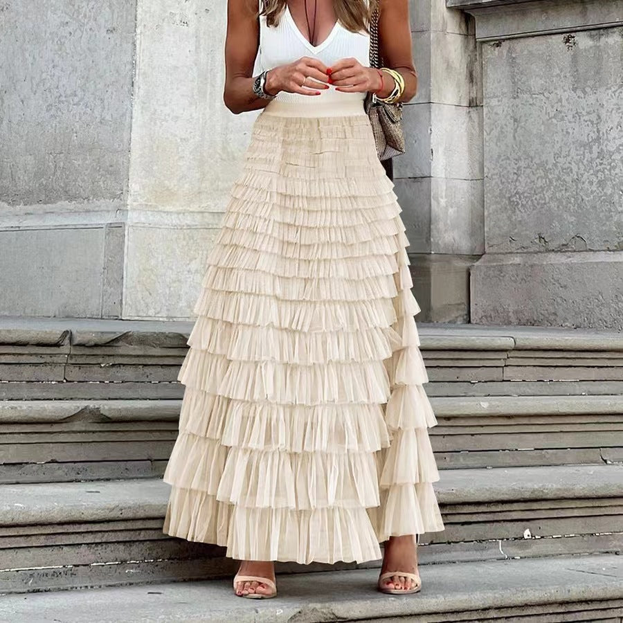 Fashion Mesh Cake Skirt for Women