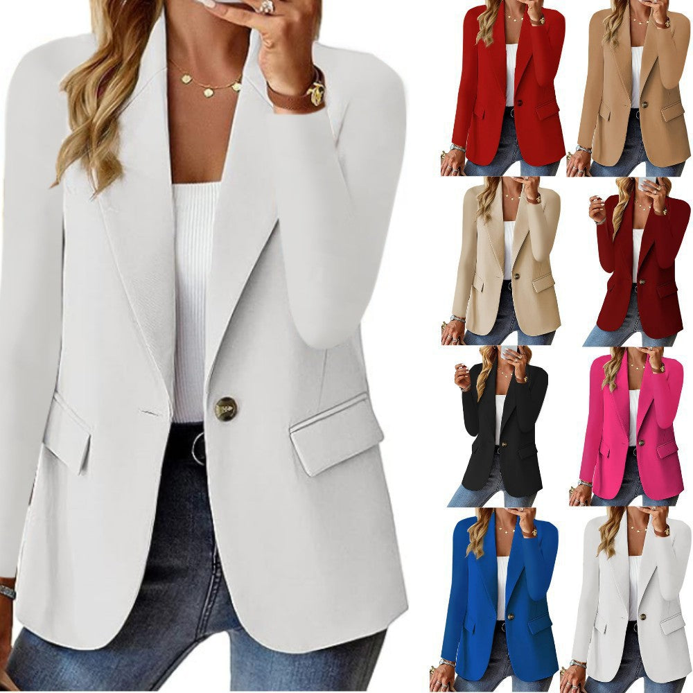 Solid-color small suit jacket
