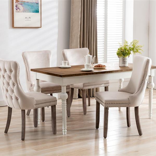 Soft-padded wing-back dining chair