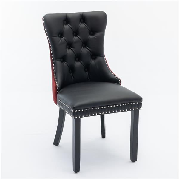 Velvet upholstered dining chair