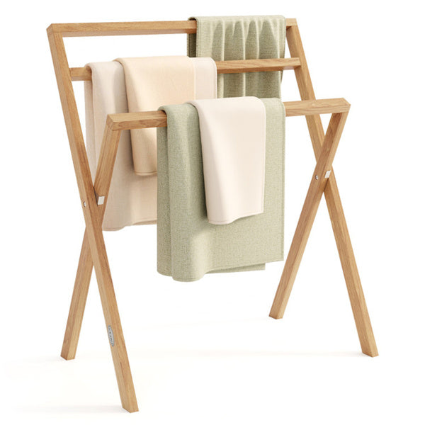 Teak Wood Towel Rack Foldable