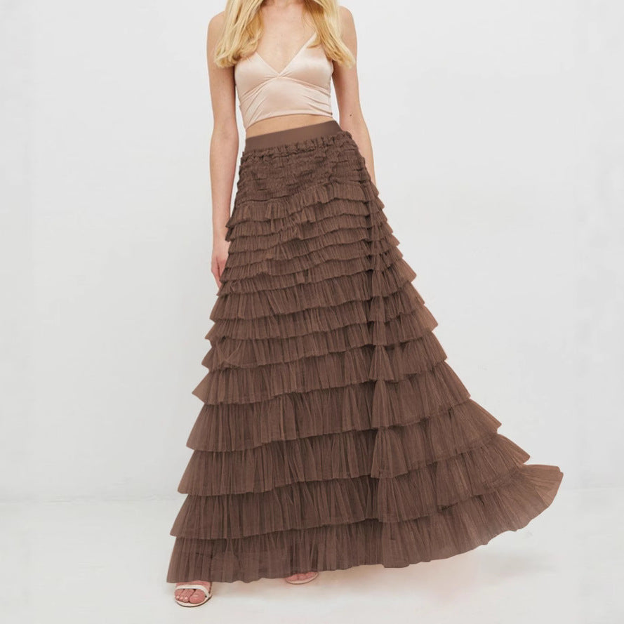Fashion Mesh Cake Skirt for Women