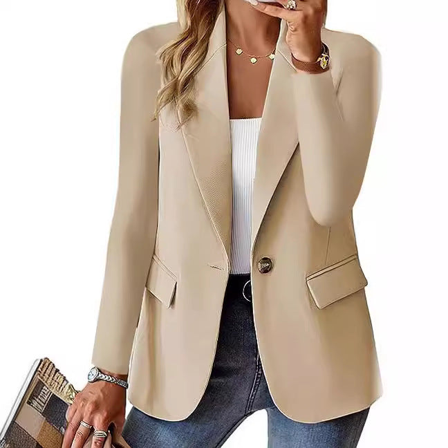 Solid-color small suit jacket