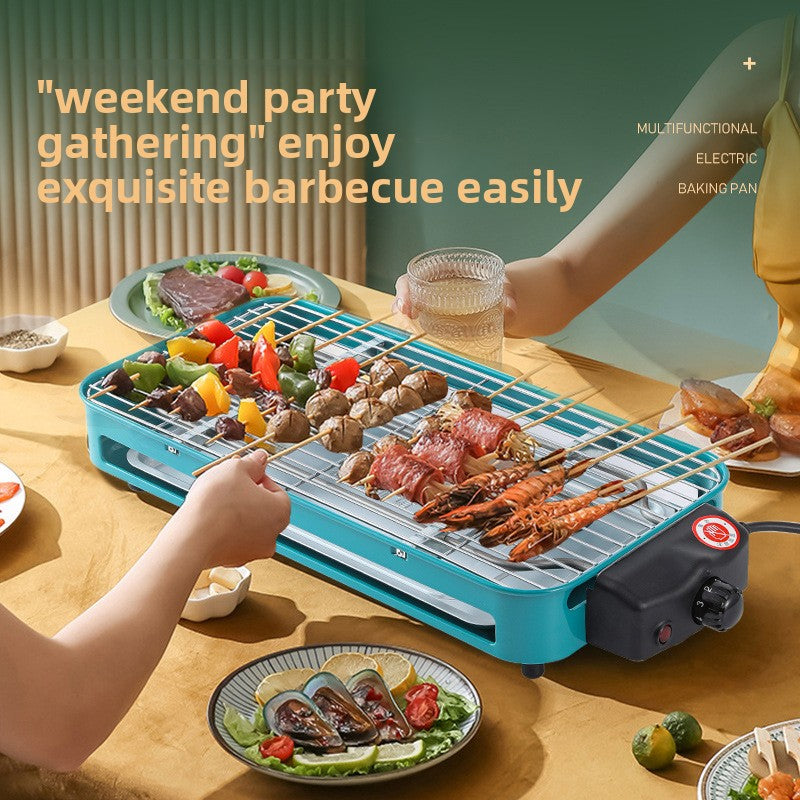 Home smokeless barbecue grill