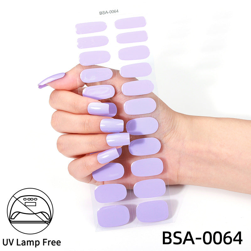 No-Bake Gel Nail Stickers Waterproof Nail Wraps