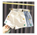 Girls Denim Shorts Cotton Elastic Waist