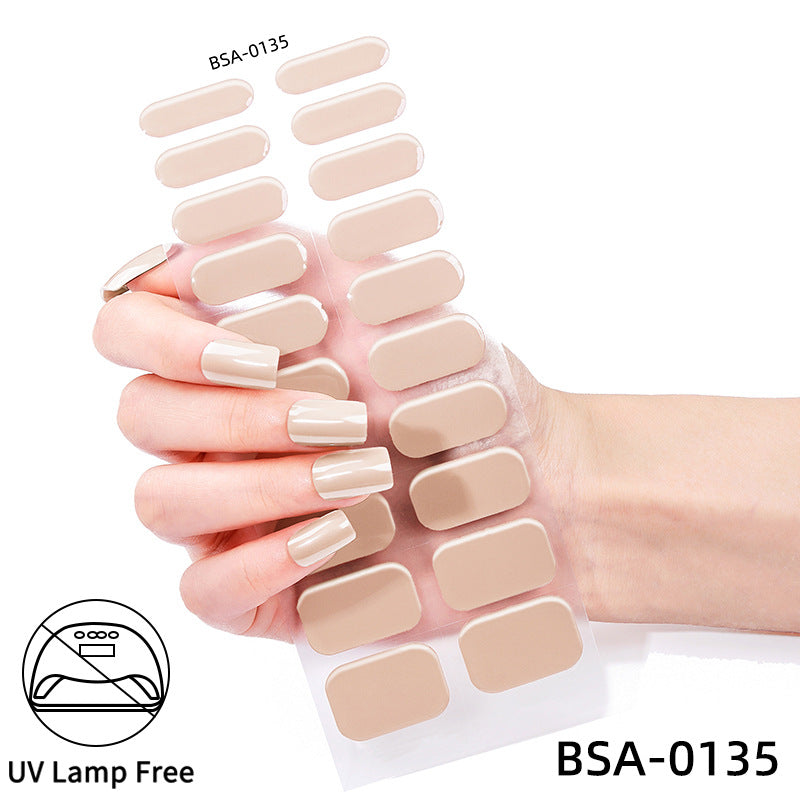 No-Bake Gel Nail Stickers Waterproof Nail Wraps