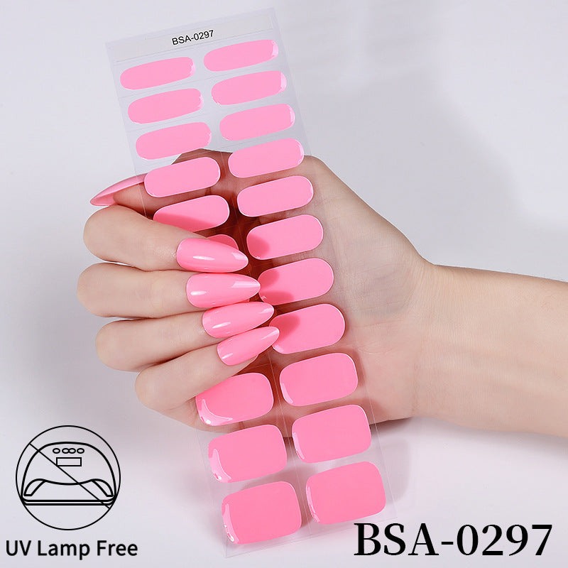 No-Bake Gel Nail Stickers Waterproof Nail Wraps