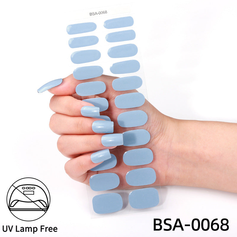 No-Bake Gel Nail Stickers Waterproof Nail Wraps