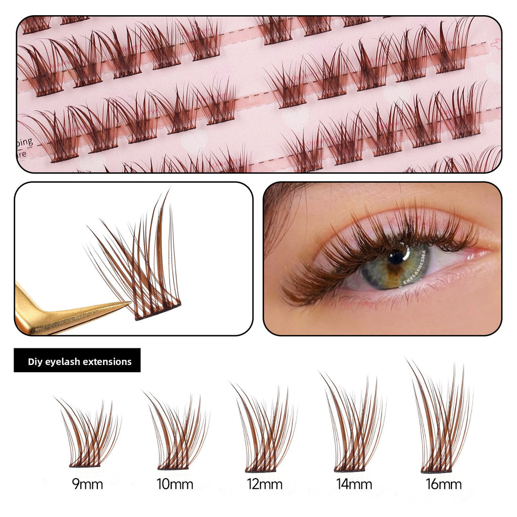 Caramel brown false eyelashes