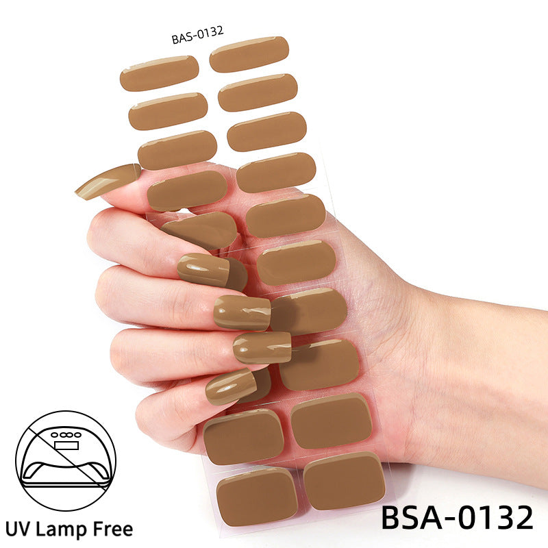 No-Bake Gel Nail Stickers Waterproof Nail Wraps