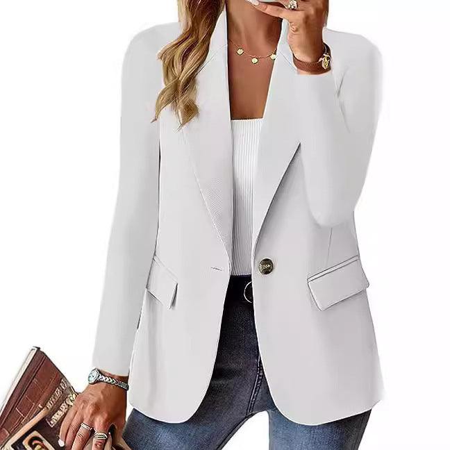 Solid-color small suit jacket