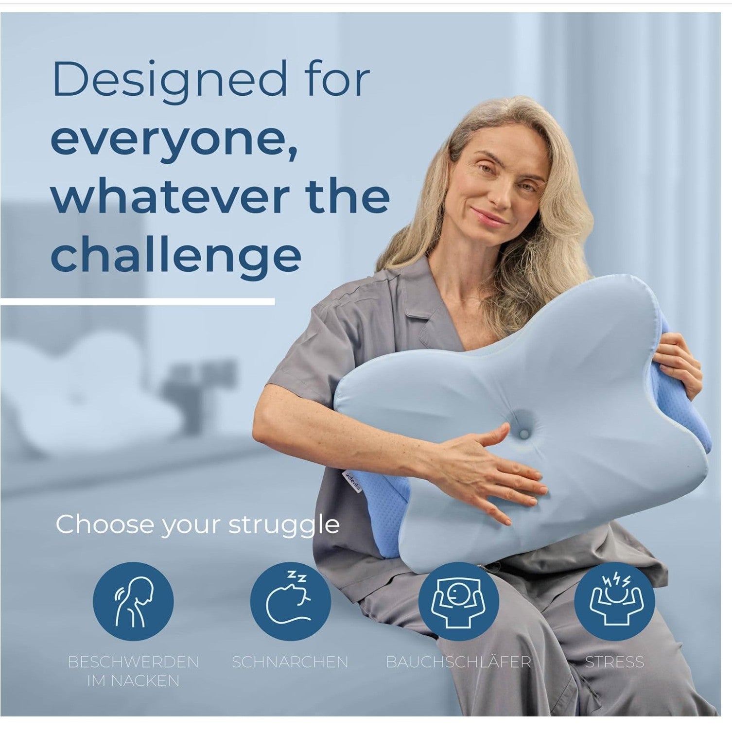 Ergonomic Memory Foam Cervical Pillow