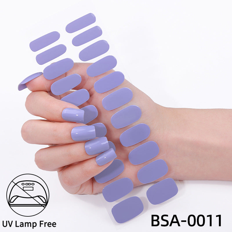 No-Bake Gel Nail Stickers Waterproof Nail Wraps