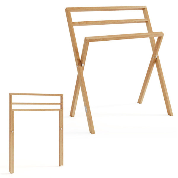 Teak Wood Towel Rack Foldable