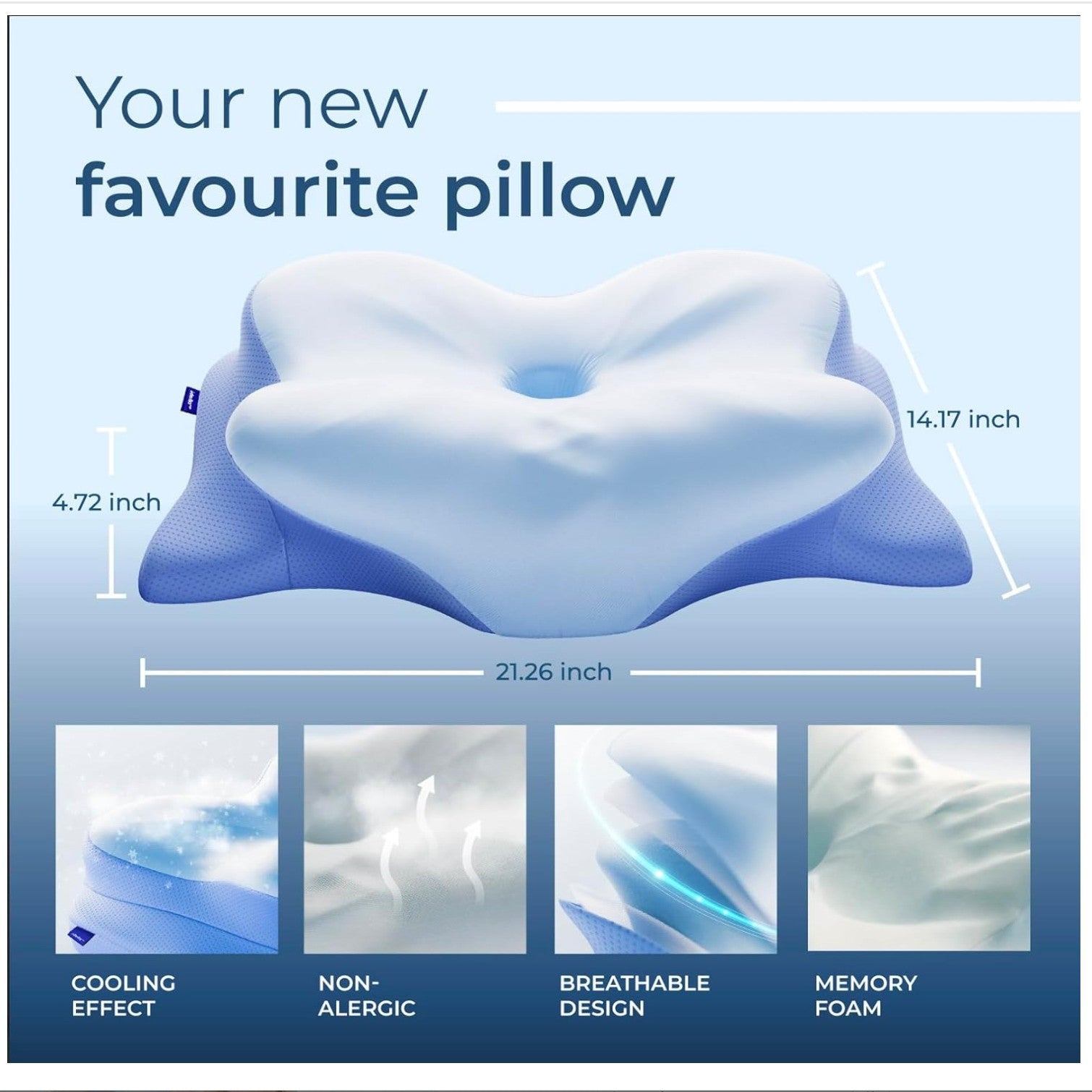 Ergonomic Memory Foam Cervical Pillow