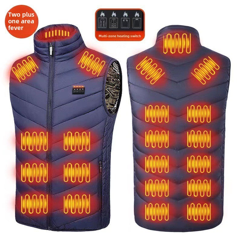 USB Electric Heated Vest with Multiple Heating Zones