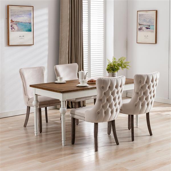 Soft-padded wing-back dining chair