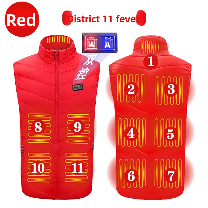 USB Electric Heated Vest with Multiple Heating Zones
