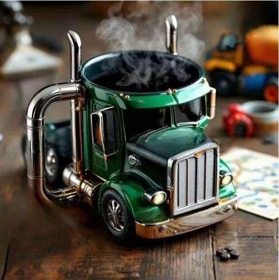 Truck coffee cup