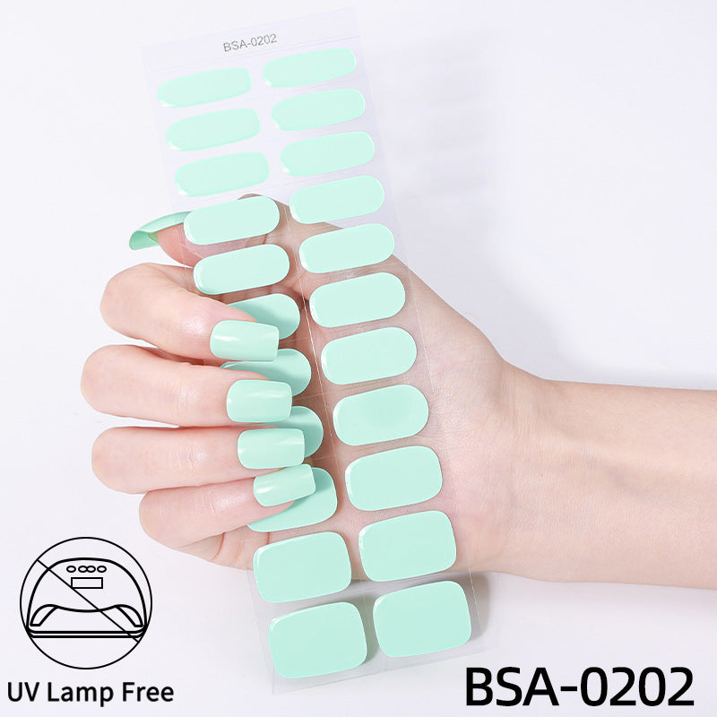 No-Bake Gel Nail Stickers Waterproof Nail Wraps