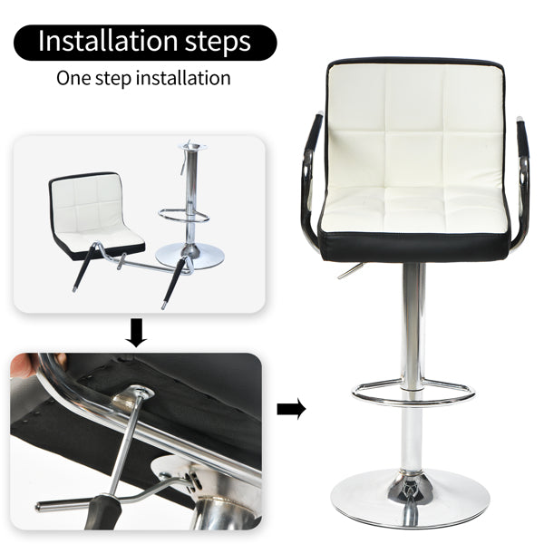 Golden-threaded nanmu bar stool