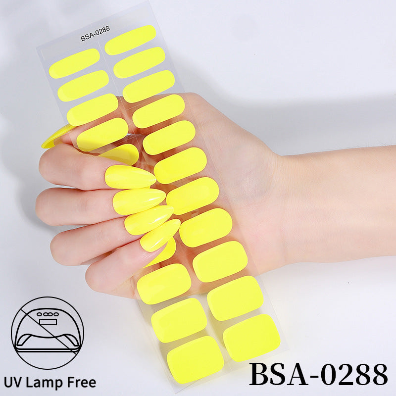 No-Bake Gel Nail Stickers Waterproof Nail Wraps