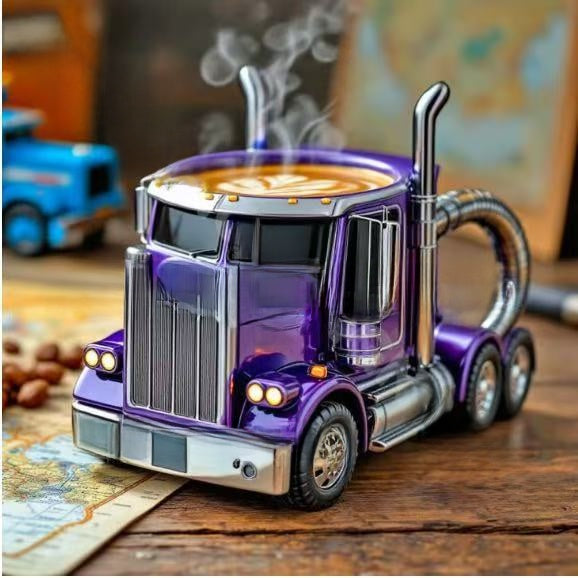 Truck coffee cup