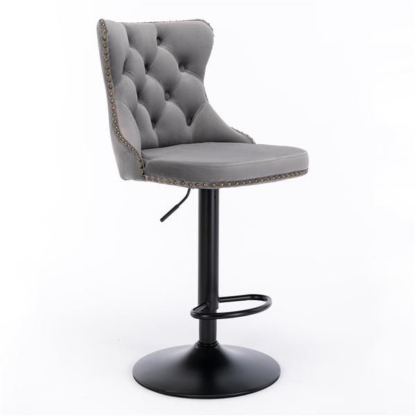 Furniture, rotating velvet bar stools