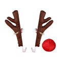 Christmas Car Antlers Short Plush Decorations