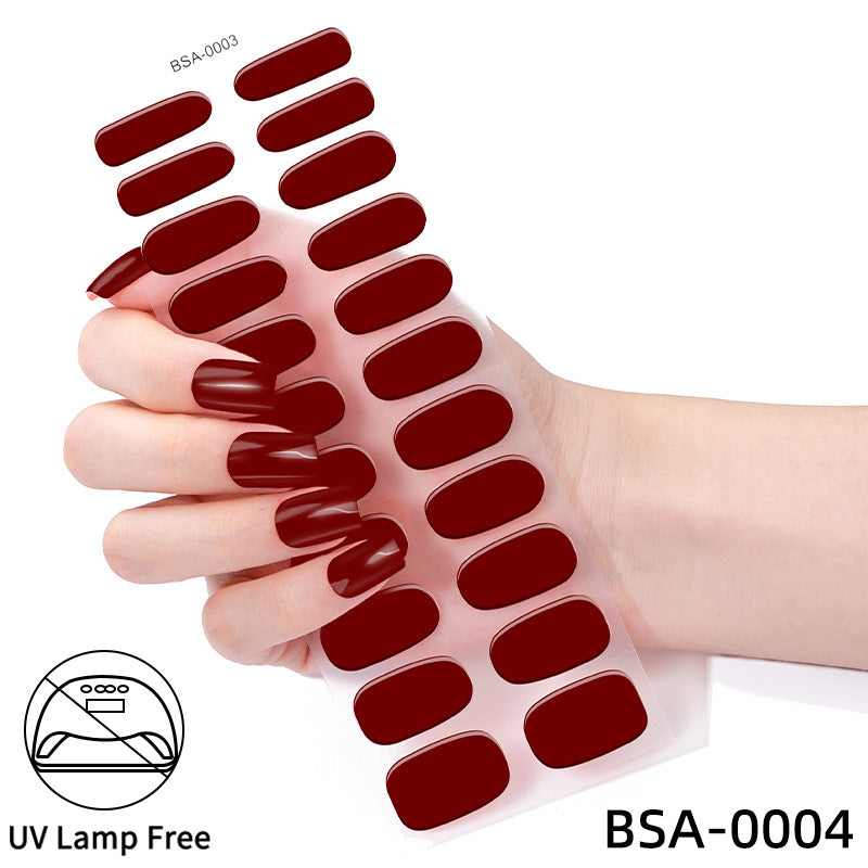No-Bake Gel Nail Stickers Waterproof Nail Wraps