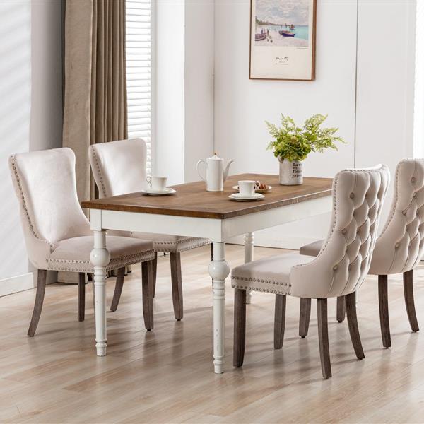 Soft-padded wing-back dining chair