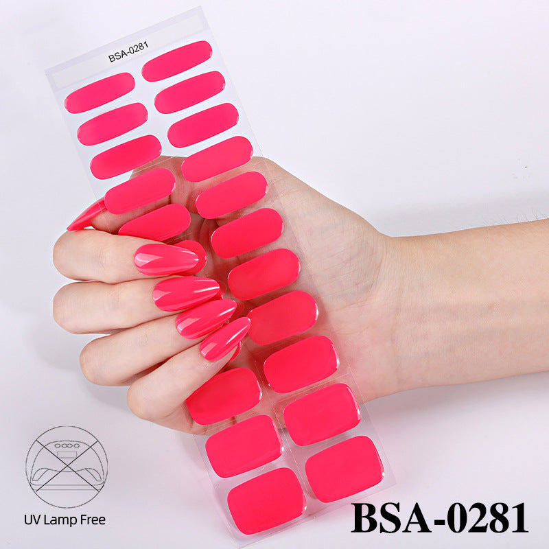 No-Bake Gel Nail Stickers Waterproof Nail Wraps