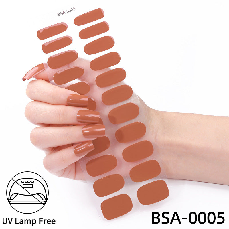 No-Bake Gel Nail Stickers Waterproof Nail Wraps