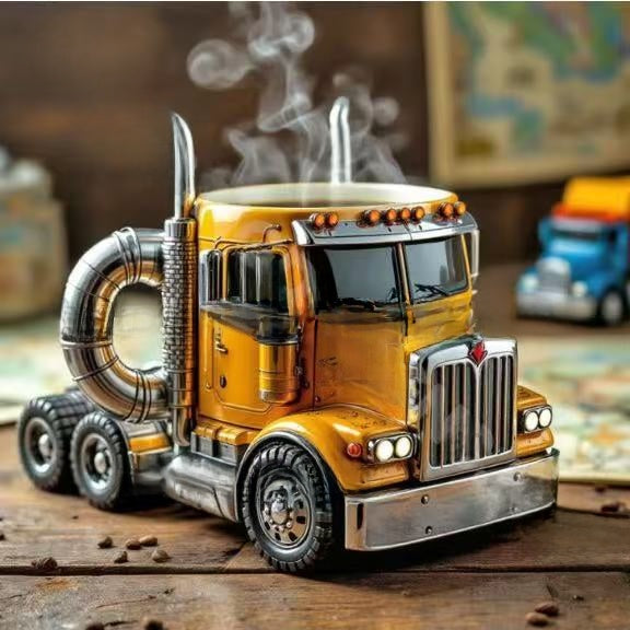 Truck coffee cup