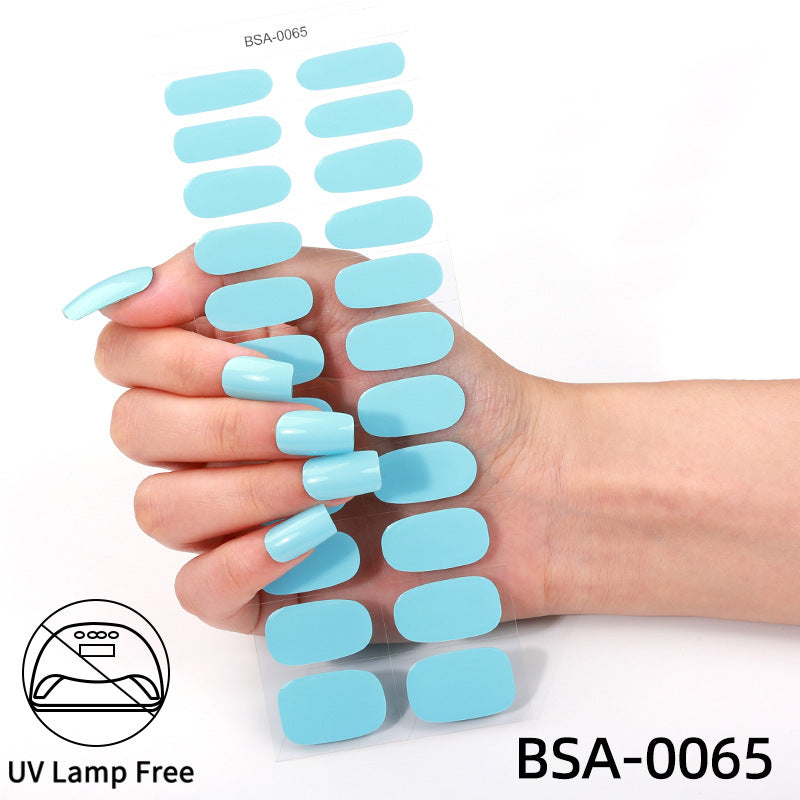 No-Bake Gel Nail Stickers Waterproof Nail Wraps