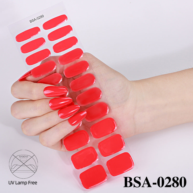 No-Bake Gel Nail Stickers Waterproof Nail Wraps