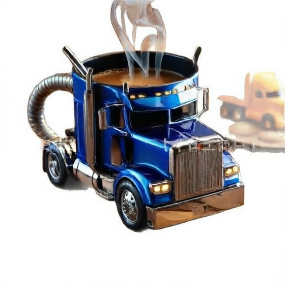 Truck coffee cup
