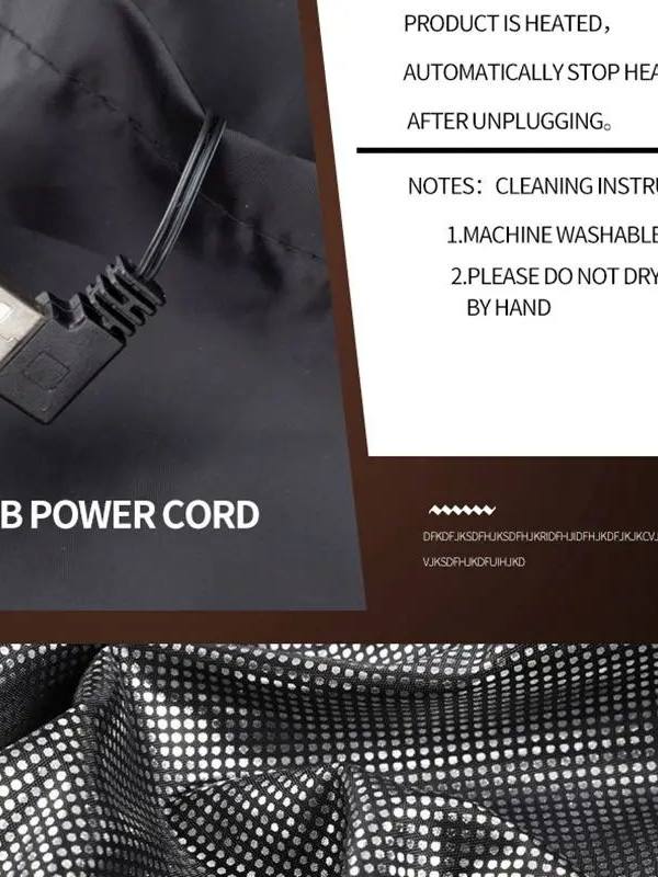 USB Electric Heated Vest with Multiple Heating Zones