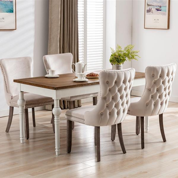 Soft-padded wing-back dining chair