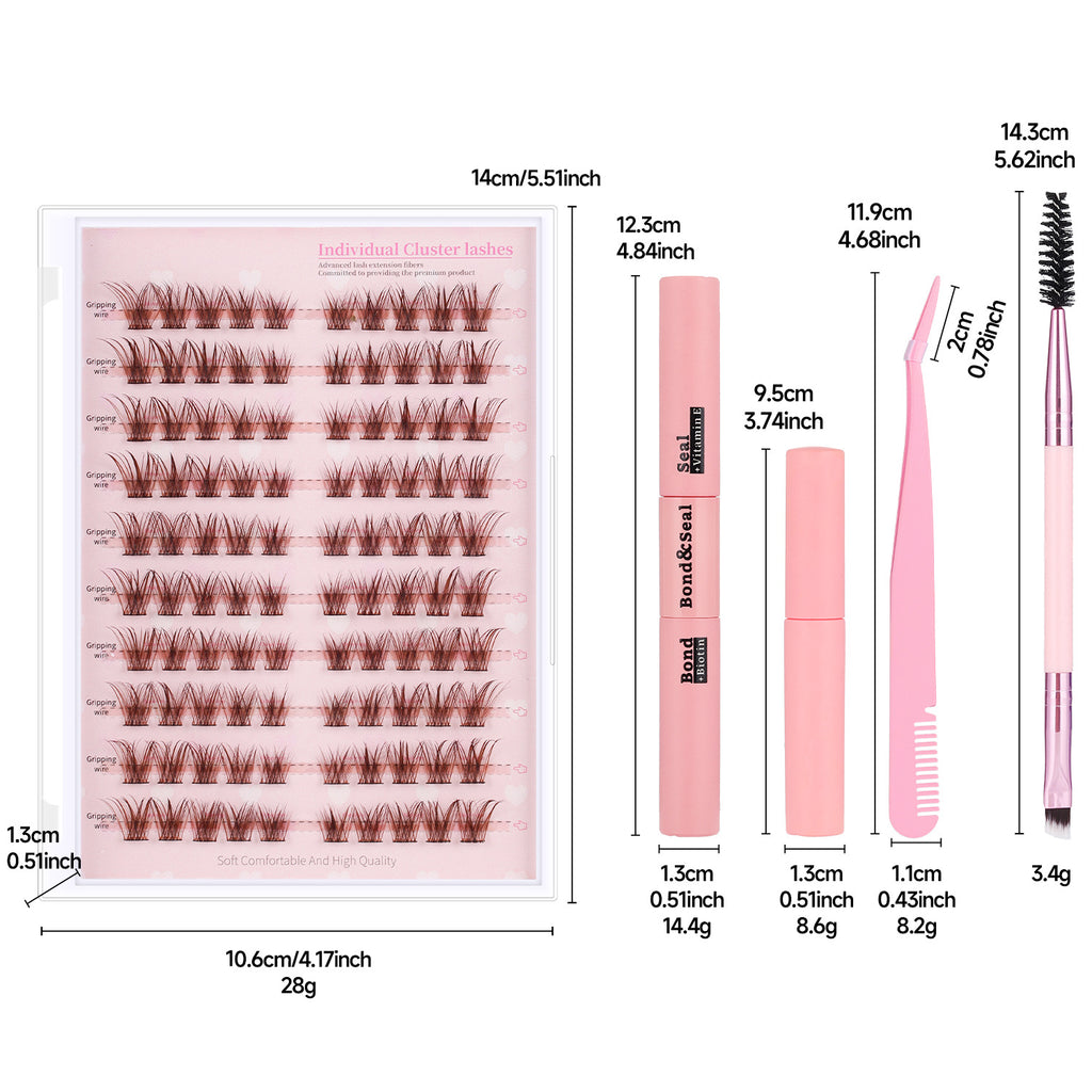 Caramel brown false eyelashes