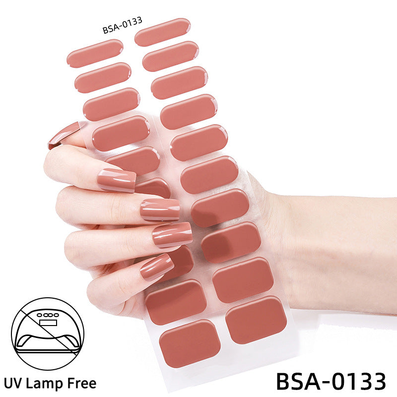 No-Bake Gel Nail Stickers Waterproof Nail Wraps