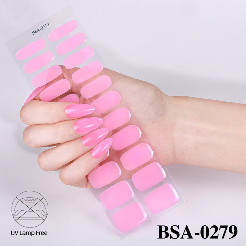 No-Bake Gel Nail Stickers Waterproof Nail Wraps