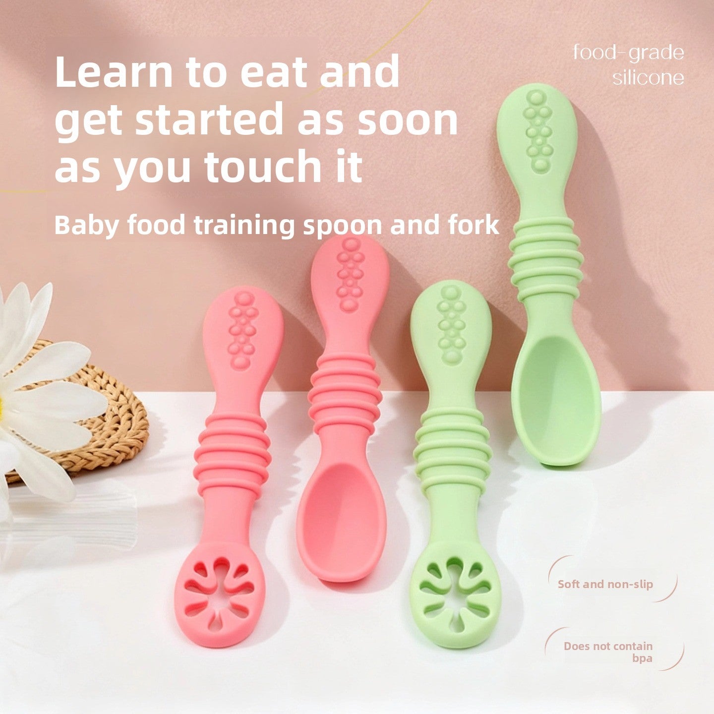 Soft Silicone Baby Feeding Spoon