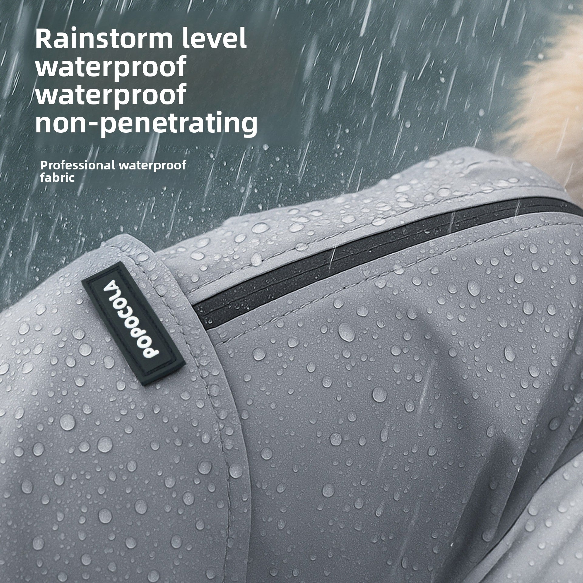 Waterproof dog raincoat with four feet